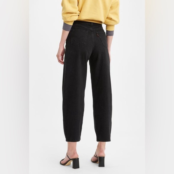 Free People Levi’s Balloon Black High Rise Jeans Relaxed Fit size 29 - Picture 2 of 9